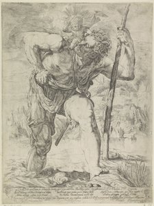 Der heilige Christophorus mit dem Christuskind auf der Schulter