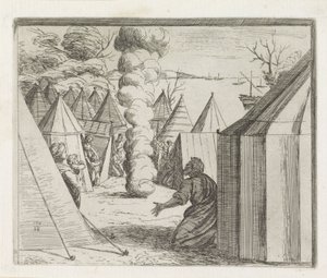 Gott erscheint Moses in einer Rauchwolke von Orazio Borgianni