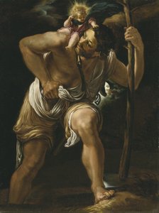 Der heilige Christophorus trägt das Jesuskind von Orazio Borgianni