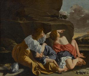 Lot und seine Töchter von Orazio Gentileschi