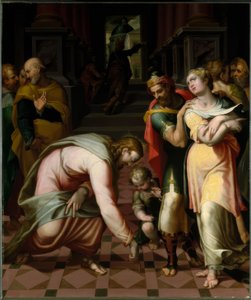 Christus und die Ehebrecherin von Orazio Samacchini