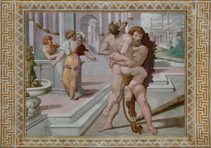 Herkules kämpft gegen Antäus (Detail)