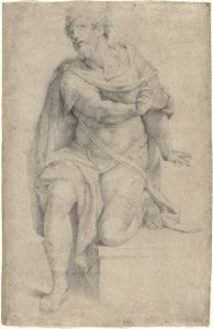 Studie eines knienden Heiligen von Orazio Samacchini