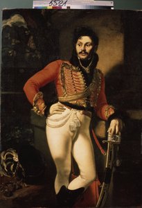 Porträt des Husarenoberst Eugraph Davydov von Orest Adamovich Kiprensky
