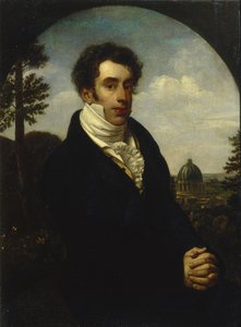 Porträt von Prinz Alexander Michailowitsch Golizyn 1798-1858, 1819 von Orest Adamovich Kiprensky