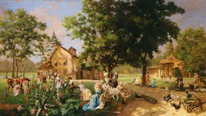 Marie Antoinettes Hameau in Versailles von Oreste Cortazzo