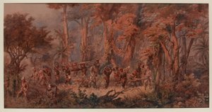 Marinebrigade marschiert nach Mansuh, 1873