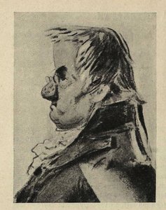 Porträtkarikatur des Architekten Giacomo Quarenghi, 1810er Jahre von Orlowski