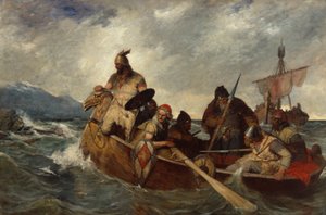 Die Norweger landen 872 in Island von Oscar Arnold Wergeland