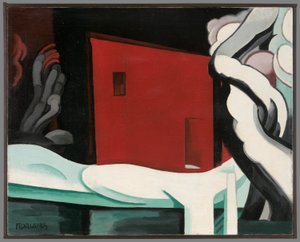 Schnee und Glühen von Oscar Bluemner