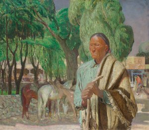 Eine Ecke auf dem Taos Plaza, ca. 1925