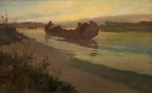 Marquette und Joliet am Mississippi von Oscar Edward Berninghaus