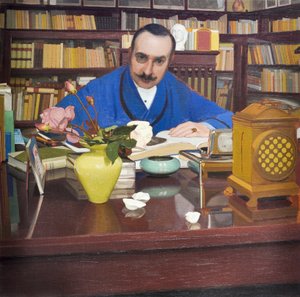 Ugo Ojetti im Arbeitszimmer, ca. 1908-09