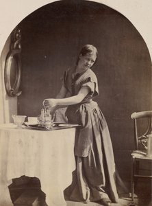 Englische Mode beim Frühstück, ca. 1860
