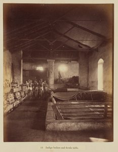 Indigokessel und Fecula-Tisch von Oscar Jean Baptiste Mallitte
