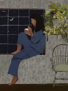 Mondscheinfenster Mahlzeit von Osheensgallery