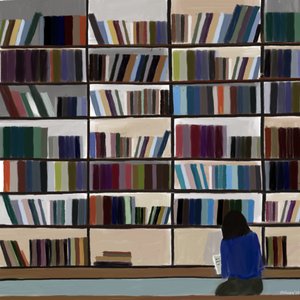 Ruhiges Bibliothekslesen von Osheensgallery