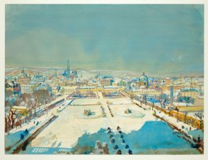 Winter im Belvedere Garten von Oskar Laske