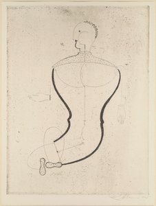 Abstrakte Figur links, 1923 von Oskar Schlemmer