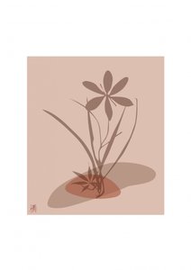 Erdige Florale Silhouette