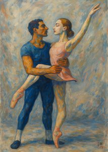 Elegante Ballett-Umarmung von Osvaldo Russo