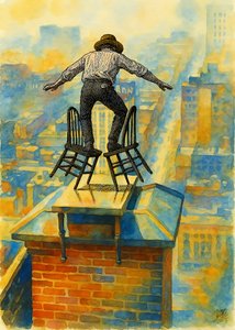 Dachbalancierakt von Osvaldo Russo