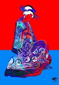 Lebendige Geisha Eleganz von Osvaldo Russo