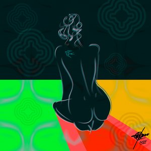 Lebendige Frauensilhouette von Osvaldo Russo