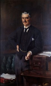 Porträt von Neville Chamberlain (1869-1940) von Oswald Hornby Joseph Birley