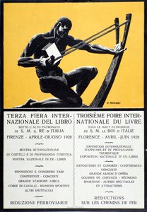 Werbeplakat für die Buchmesse in Florenz, April Juni 1928 von Oswaldo (after) Tofani