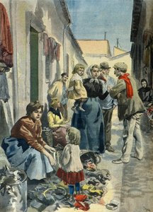 Eine Familie von Lumpensammlern in Paris 1899
