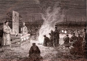 Beerdigungszeremonie in Sou-Tcheou, China, 1874