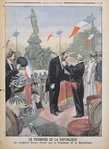 Jules Dalou (1838-1902) wird von Emile Loubet (1838-1929) mit der Medaille der Ehrenlegion ausgezeichnet, aus 