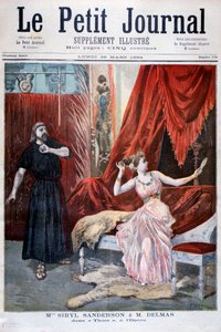 Sibyl Sanderson und Delmas in Jules Massenets Oper Thais, Paris, 1894 von Oswaldo Tofani