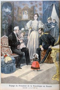 Zar Nikolaus II. von Russland und Félix Faure, Präsident der Französischen Republik, 1897 von Oswaldo Tofani