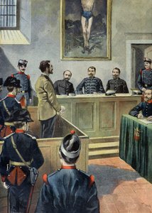 Der Anarchist Michele Angiolillo vor dem Kriegsrat