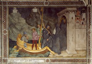 Der heilige Augustinus verlässt Tagasthe, um eine religiöse Gemeinschaft zu gründen
