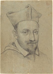 Porträt eines Kardinals (Alessandro Peretti Montalto?) von Ottavio Leoni