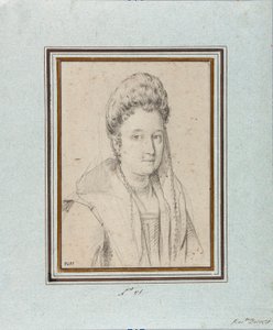 Porträt von Costanza Sforza di Santa Flora, Herzogin von Sora und Ehefrau von Giacomo Boncompagni. Zeichnung von Ottavio Leoni von Ottavio Mario Leoni