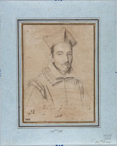 Porträt eines Prälaten, wahrscheinlich Kardinal Francesco Maria Bourbon Del Monte Santa Maria (1549-1627). Zeichnung von Ottavio Leoni (1578-1630) 1616 Genua, Musei di Strada Nuova, Fondo Disegni, Inv. 2418