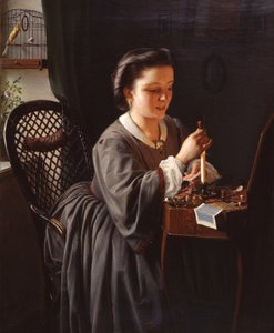 Frau im Innenraum