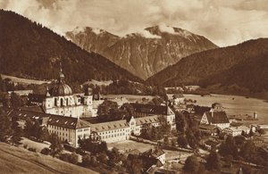 Ettal und sein Kloster, Richtung Estergebirge von Otto Ballerstedt