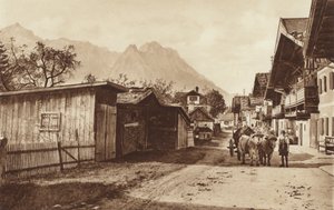Im Frühling, Straße in Garmisch von Otto Ballerstedt
