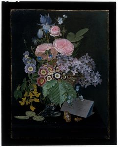 Stillleben mit Blumen in einer Glasvase von Otto Didrik Ottesen