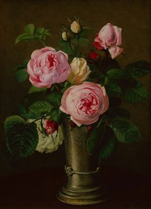 Rosen in einer Zinnvase von Otto Didrik Ottesen