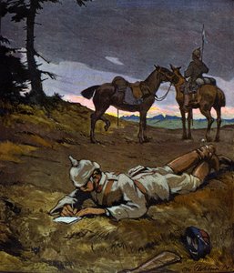 Erster Weltkrieg: Deutsche Reiter bei der Aufklärung 1914 von Otto Flechtner