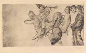 Dante und Virgil besuchen die Hölle (Inferno Canto 22) von Otto Greiner