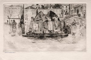 Radierungen von Venedig: Pozzo San Vio, 1882 von Otto H. Bacher