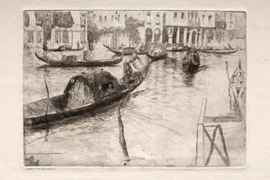 Radierungen von Venedig: Traghetto San Felice