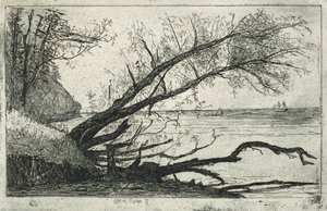 Ufer des Sees, Cleveland, 20. Jahrhundert von Otto H. Bacher